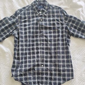 Ralph Lauren Navy and Green Plaid Casual Shirt
